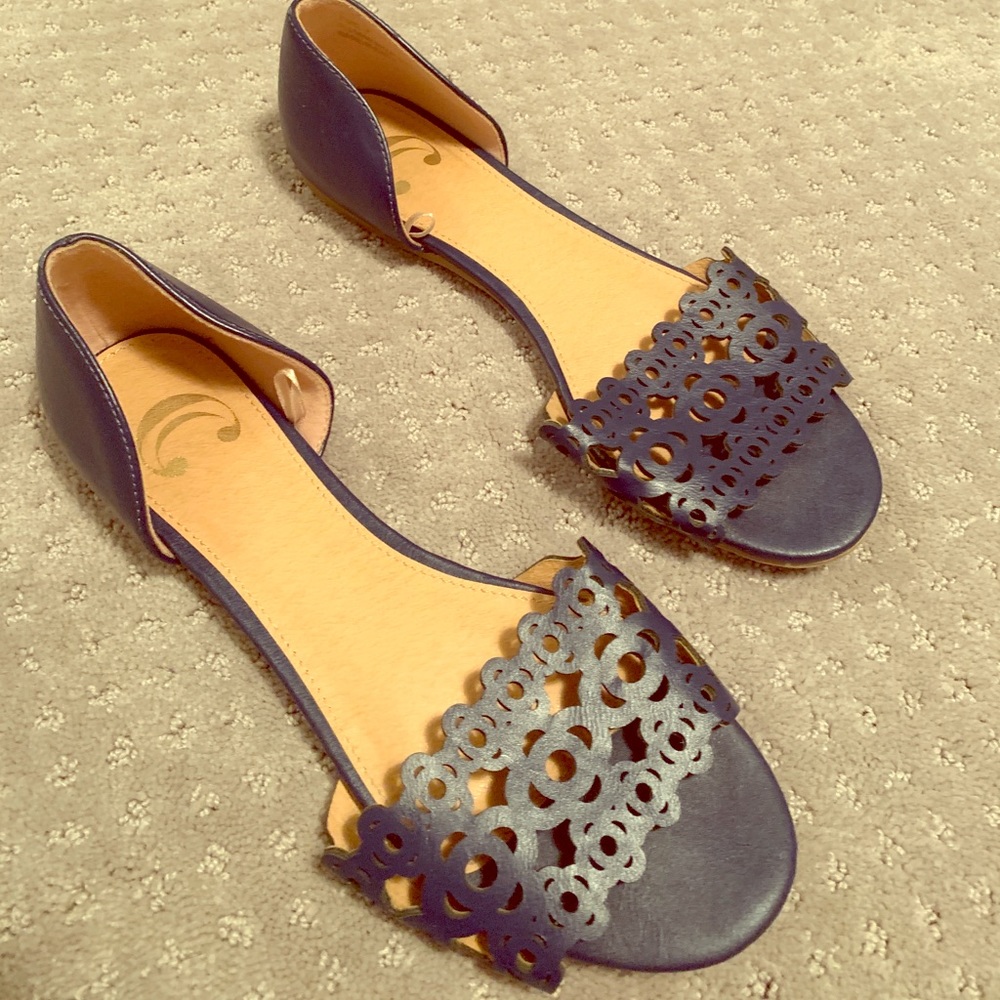 Business Casual Navy Flats